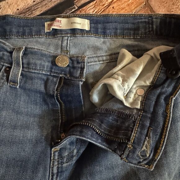 Levi Strauss Signature Boys Blue Straight Leg Denim Jeans Size 14 Regular Casual - Picture 8 of 11